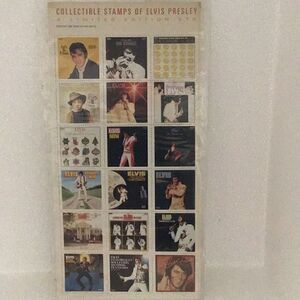 Elvis Presley label cover collector stamps ￼￼
